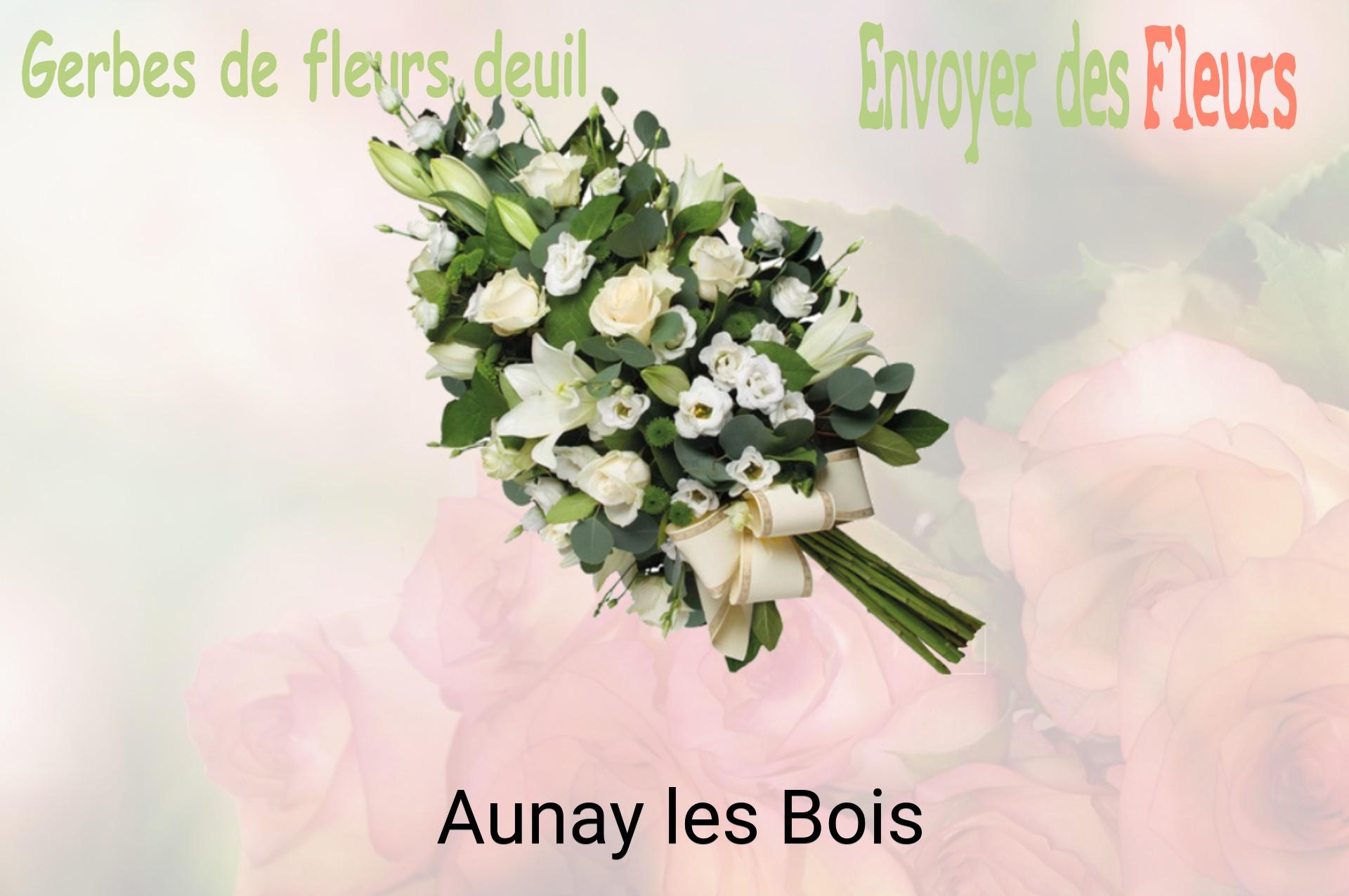 Gerbe de fleurs de deuil livrée à Aunay-les-Bois